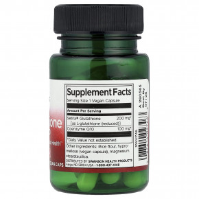 Swanson, L-глутатион с коэнзимом Q10, 30 веганских капсул в Москве - eco-herb.ru | фото