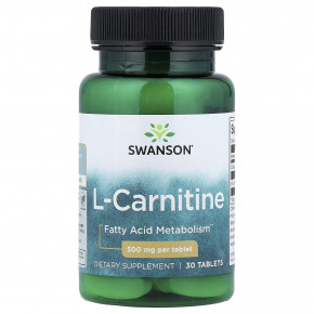Swanson, L-карнитин, 30 таблеток - описание | фото