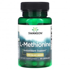 Swanson, L-метионин, 500 мг, 30 капсул в Москве - eco-herb.ru | фото