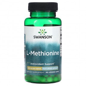 Swanson, L-метионин, с AjiPure, 500 мг, 60 растительных капсул в Москве - eco-herb.ru | фото