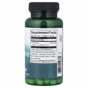 Swanson, L-орнитин в свободной форме, 500 мг, 60 растительных капсул в Москве - eco-herb.ru | фото