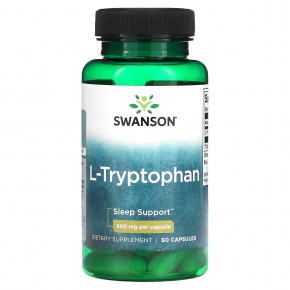 Swanson, L-триптофан, 500 мг, 60 капсул в Москве - eco-herb.ru | фото