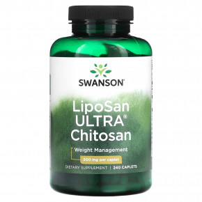 Swanson, LipoSan Ultra, хитозан, 240 капсул - описание | фото