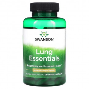 Swanson, Lung Essentials, 500 мг, 120 растительных капсул в Москве - eco-herb.ru | фото