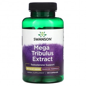 Swanson, Экстракт Mega Tribulus, 250 мг, 120 капсул - описание