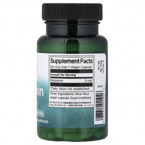 Swanson, мелатонин, 3 мг, 120 веганских капсул в Москве - eco-herb.ru | фото
