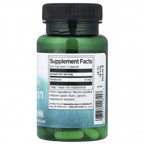 Swanson, мелатонин, 5 мг, 60 капсул в Москве - eco-herb.ru | фото