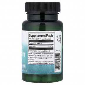 Swanson, мелатонин, тройная сила действия, 10 мг, 60 веганских капсул в Москве - eco-herb.ru | фото