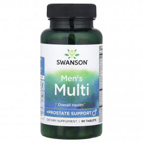 Swanson, Men's Multi + Prostate Support, 90 таблеток - описание | фото