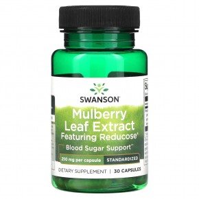 Swanson, Mulberry Leaf Extract with Reducose, Standardized, 250 mg, 30 Capsules в Москве - eco-herb.ru | фото