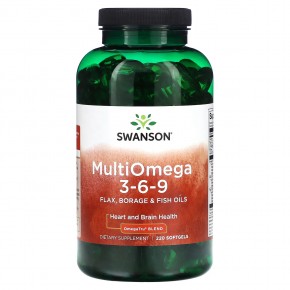 Swanson, Multi Omega 3-6-9`` 220 мягких таблеток в Москве - eco-herb.ru | фото