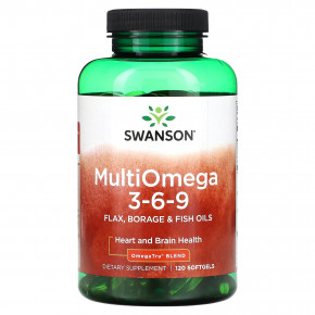 Swanson, MultiOmega 3-6-9`` 120 мягких таблеток в Москве - eco-herb.ru | фото