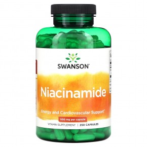 Swanson, Ниацинамид, 500 мг, 250 капсул - описание