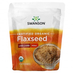Swanson, Organic Flaxseed, Milled, 15 oz (425 g) в Москве - eco-herb.ru | фото