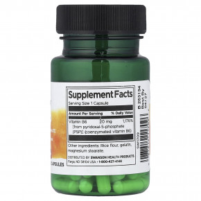 Swanson, P-5-P, 20 мг, 60 капсул в Москве - eco-herb.ru | изображение Swanson, P-5-P, 20 мг, 60 капсул в Москве - eco-herb.ru | фото