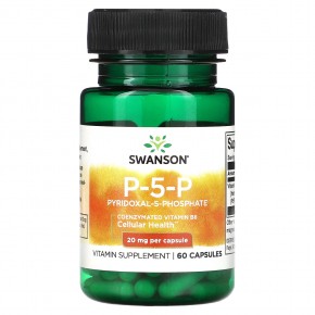 Swanson, P-5-P Pyridoxal-5-Phosphate, 20 mg, 60 Capsules в Москве - eco-herb.ru | фото