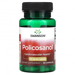 Swanson, Поликозанол, 20 мг, 60 капсул в Москве - eco-herb.ru | фото