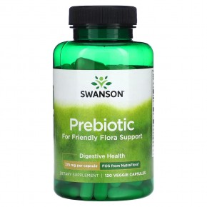 Swanson, Пребиотик для поддержки дружественной флоры, 375 мг, 120 растительных капсул в Москве - eco-herb.ru | фото