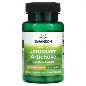 Swanson, Prebiotic Jerusalem Artichocke, 400 mg, 60 Capsules в Москве - eco-herb.ru | фото