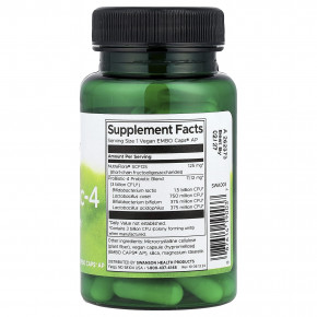 Swanson, ProBiotic-4, 60 веганских капсул Embo Caps® AP в Москве - eco-herb.ru | фото