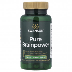 Swanson, Pure Brainpower, 60 веганских капсул - описание | фото