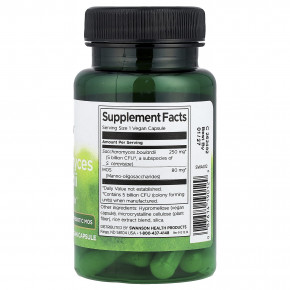 Swanson, сахаромицеты Буларди с пребиотиком МОС, 30 веганских капсул в Москве - eco-herb.ru | фото