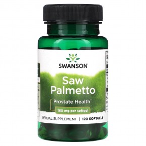 Swanson, Saw Palmetto, 160 mg, 120 Softgels в Москве - eco-herb.ru | фото