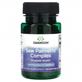 Swanson, Saw Palmetto, 60 мягких таблеток - описание | фото