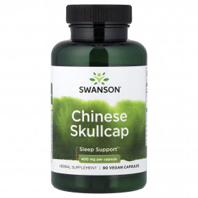 Swanson, шлемник китайский, 400 мг, 90 капсул - описание | фото