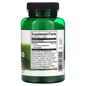 Swanson, Spirulina, 500 mg, 180 Tablets в Москве - eco-herb.ru | фото