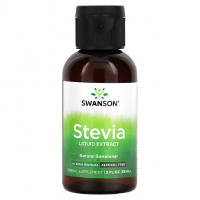 Swanson, Stevia Liquid Extract, Alcohol Free, 2 fl oz (59 ml) в Москве - eco-herb.ru | фото