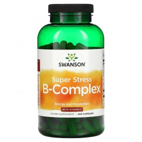 Swanson, Super Stress B-Complex с витамином C, 240 капсул в Москве - eco-herb.ru | фото