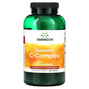 Swanson, Supreme C-Complex с цитрусовыми биофлавоноидами и рутином, 250 таблеток в Москве - eco-herb.ru | фото