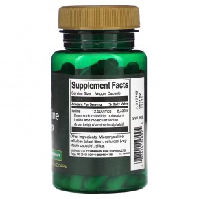 Swanson, Комплекс тройного йода, высокоэффективный, 12,5 мг, 60 растительных капсул в Москве - eco-herb.ru | фото