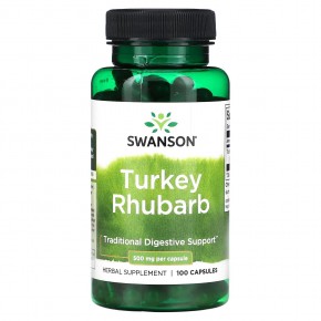 Swanson, Turkey Rhubarb, 500 mg, 100 Capsules в Москве - eco-herb.ru | фото