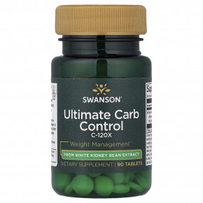 Swanson, Ultimate Carb Control, C-120X, 90 таблеток (33,3 мг в одной таблетке) - описание | фото