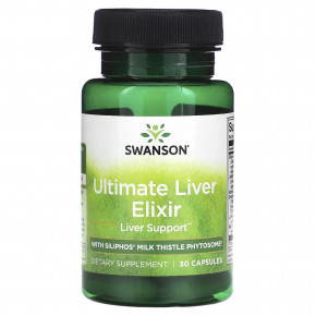 Swanson, Ultimate Liver Elixir с фитосомами силифоса, 30 капсул в Москве - eco-herb.ru | фото