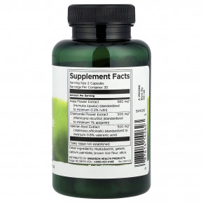 Swanson, Валериана и ромашка, хмель, 60 капсул в Москве - eco-herb.ru | изображение Swanson, Валериана и ромашка, хмель, 60 капсул в Москве - eco-herb.ru | фото