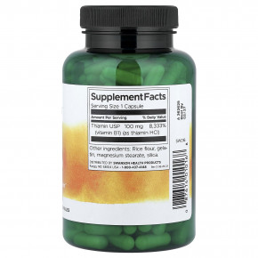 Swanson, витамин B1 и тиамин, 100 мг, 250 капсул в Москве - eco-herb.ru | изображение Swanson, витамин B1 и тиамин, 100 мг, 250 капсул в Москве - eco-herb.ru | фото