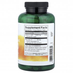 Swanson, витамин C-1000 с шиповником, замедленное высвобождение, 1000 мг, 250 таблеток в Москве - eco-herb.ru | фото