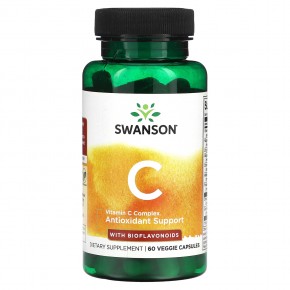 Swanson, Комплекс витаминов C с биофлавоноидами, 60 растительных капсул в Москве - eco-herb.ru | фото