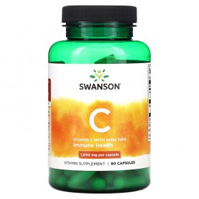 Swanson, Витамин C с шиповником, 90 капсул в Москве - eco-herb.ru | фото