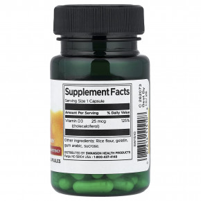 Swanson, витамин D3, высокоактивный, 25 мкг (1000 МЕ), 60 капсул в Москве - eco-herb.ru | изображение Swanson, витамин D3, высокоактивный, 25 мкг (1000 МЕ), 60 капсул в Москве - eco-herb.ru | фото