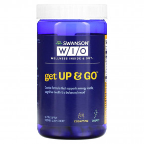 Swanson WIO, Get Up & Go, 60 вегетарианских капсул - описание | фото