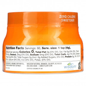 SweetLeaf Stevia, Монах, органический подсластитель, гранулированный, 240 г (8,47 унции) в Москве - eco-herb.ru | фото