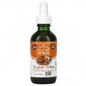 SweetLeaf Stevia, Sweet Drops, английская ириска, 60 мл (2 жидк. Унции) - описание | фото