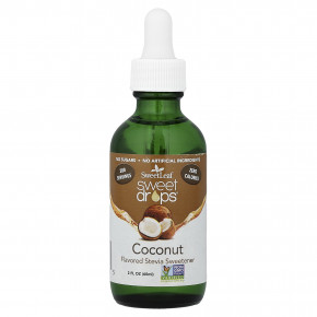 SweetLeaf Stevia, Sweet Drops®, со вкусом кокоса, 60 мл (2 жидк. унции) - описание | фото