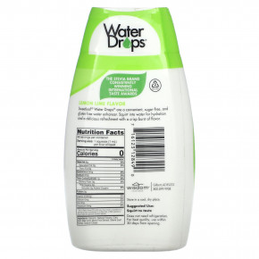 SweetLeaf Stevia, Water Drops, вкусная стевия, усилитель воды, лимон и лайм, 48 мл (1,62 жидк. Унции) в Москве - eco-herb.ru | фото