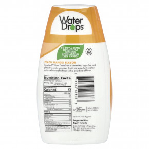 SweetLeaf Stevia, Water Drops®, вкусная стевия, усилитель воды, персик и манго, 48 мл (1,62 жидк. Унции) в Москве - eco-herb.ru | фото