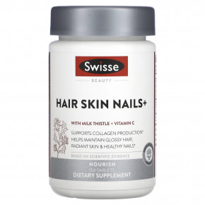 Swisse, Ultiboost, добавка для здоровья волос, кожи и ногтей Hair Skin Nails+, 150 таблеток - описание | фото